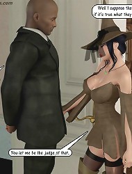 comic 3d porn with hot brunette and horny black dude