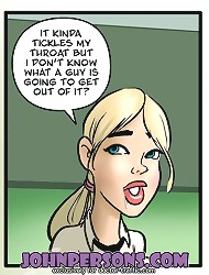 Busty sluts in John Persons cartoon porn getting horny and wet for lesbian sex