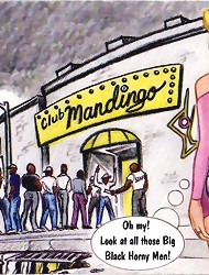 porn comic with white blonde and the blacks in the club