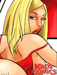 Hot blonde wife drives mad of the black hard cock of her fucker in extreme cuckold toons!
