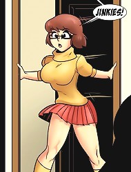 See two hot detectives having wild sex in Daphne and Velma porn comics