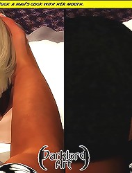 3d john persons with hot lady giving blowjob to black guys