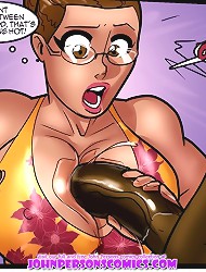 It went right between my tits!