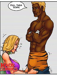 Best interracial comic porn! Huge cock deep in the throat of a geek
