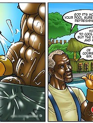 Interracial porn comics featuring muscled black fellows